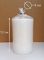 Свечи свадебные СТОЛБИК белый размер 12*8 см качество