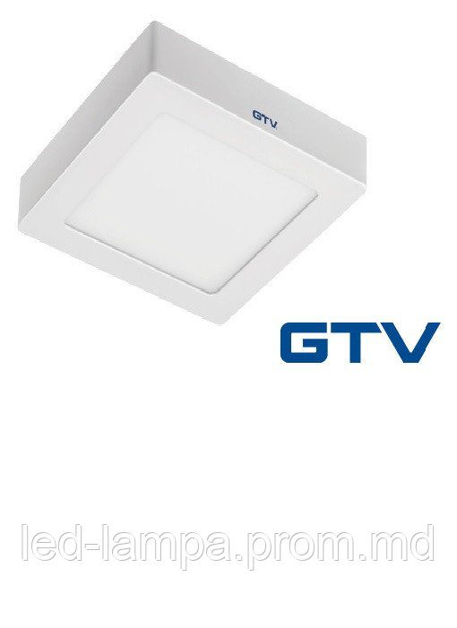 Светодиодный LED светильник GTV, 7W (ЕМС+), 4000К, квадратный, накладной, IP20, MATIS. ПОЛЬША! - фото 1 - id-p8560326