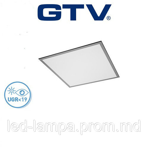 Светодиодная LED панель GTV, EMC+, 40W, 4400Lm, 4000К, IP54, серый, толщина - 10мм. Гарантия - 60 месяцев - фото 1 - id-p8603350