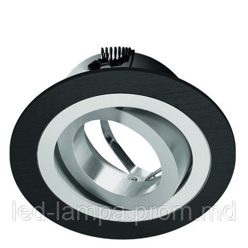 Светильник точечный GTV MORENA OP-OPROK1-20 круглый алюминий чёрный - фото 1 - id-p8642397