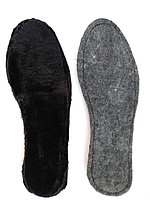 Стельки для обуви черный шубный мех на фетре 36-46 размеры