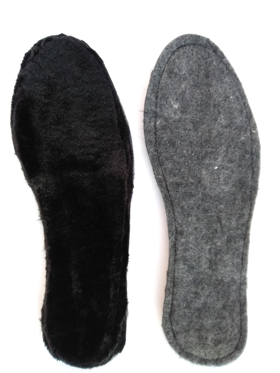 Стельки для обуви черный шубный мех на фетре 36-46 размеры - фото 1 - id-p8683419