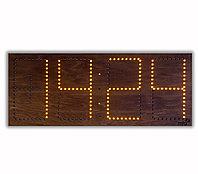 Светодиодные часы в деревяном корпусе (дата, время, температура)