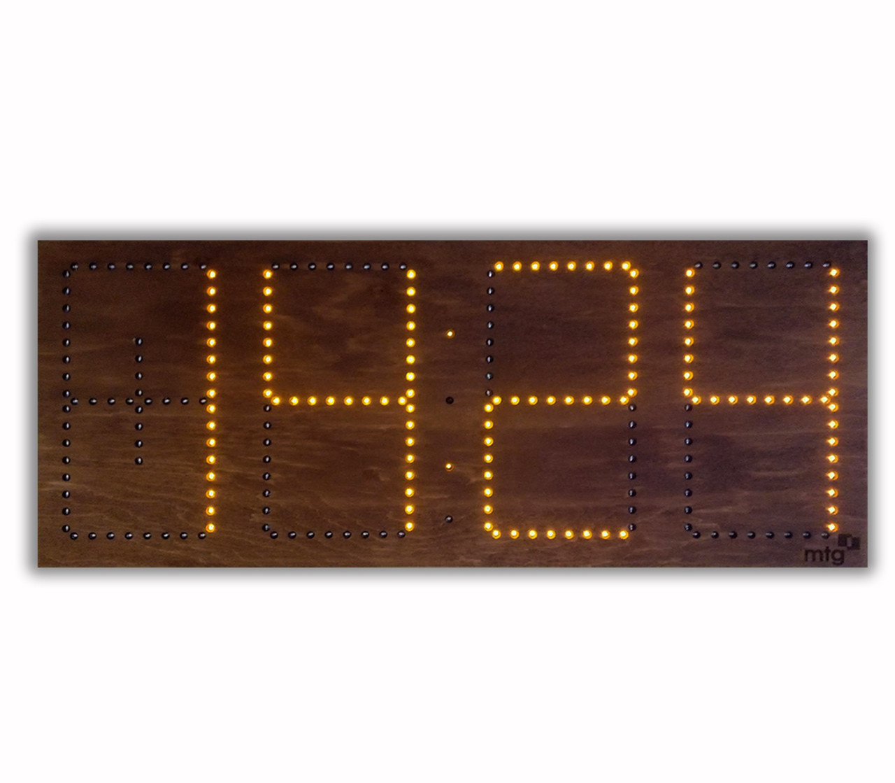 Светодиодные часы в деревяном корпусе (дата, время, температура) - фото 1 - id-p8352858
