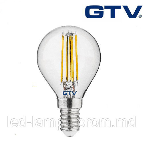Светодиодная LED лампа GTV, 5W, E14 свеча, FILAMENT, 3000К тёплое свечение. Гарантия - 2 года - фото 1 - id-p8603344