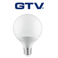 Светодиодная LED лампа GTV, G120 - GLOB, 18W, E27, 3000К теплое свечение. Гарантия - 2 года