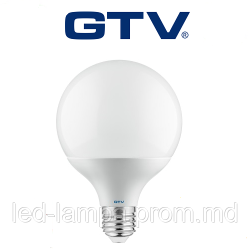 Светодиодная LED лампа GTV, G120 - GLOB, 18W, E27, 3000К теплое свечение. Гарантия - 2 года - фото 1 - id-p8603347