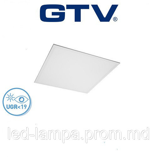 Светодиодная LED панель GTV, UGR<19,EMC+, 40W, 4400Lm, 4000К, IP54, белый, толщина-10мм. Гарантия - 60 месяцев - фото 1 - id-p8603349
