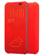 Чехол - книжка Dot View для HTC One M9 Малиновый