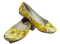 Балетки женские натуральная кожа летние желтые (Бал) 36