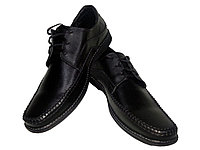 Туфли мужские натуральная кожа черные на шнуровке