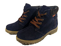 Ботинки подростковые натуральная замша синие (БД 77)
