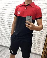 Спортивный мужской костюм летний футболка и шорты, реплика Adidas
