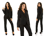 Брючный классический костюм с однобортным пиджачком