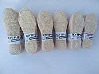 Стельки для обуви детские мех зима на кожкартоне размер 25-35 размеры