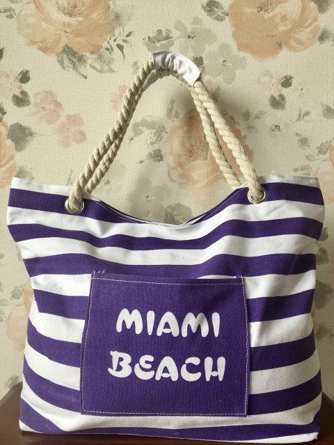 Женская пляжная сумка Miami Beach ( в полоску) - фото 1 - id-p8078895