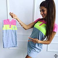 Спортивное платье с капюшоном, реплика Адидас, серия "Мама-дочка"