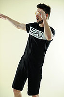 Мужской летний спортивный костюм футболка и шорты , реплика Armani