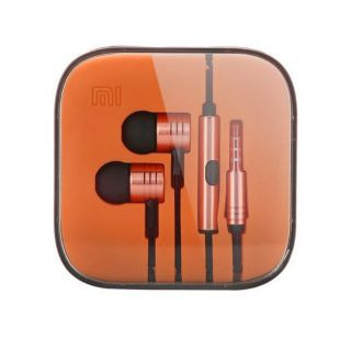 Наушники гарнитура Xiaomi earphones Piston v2 Оранжевый, Силикон, Проводные - фото 1 - id-p4773093