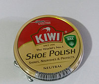 Крем для обуви Kiwi оригинал с воском бесцветный