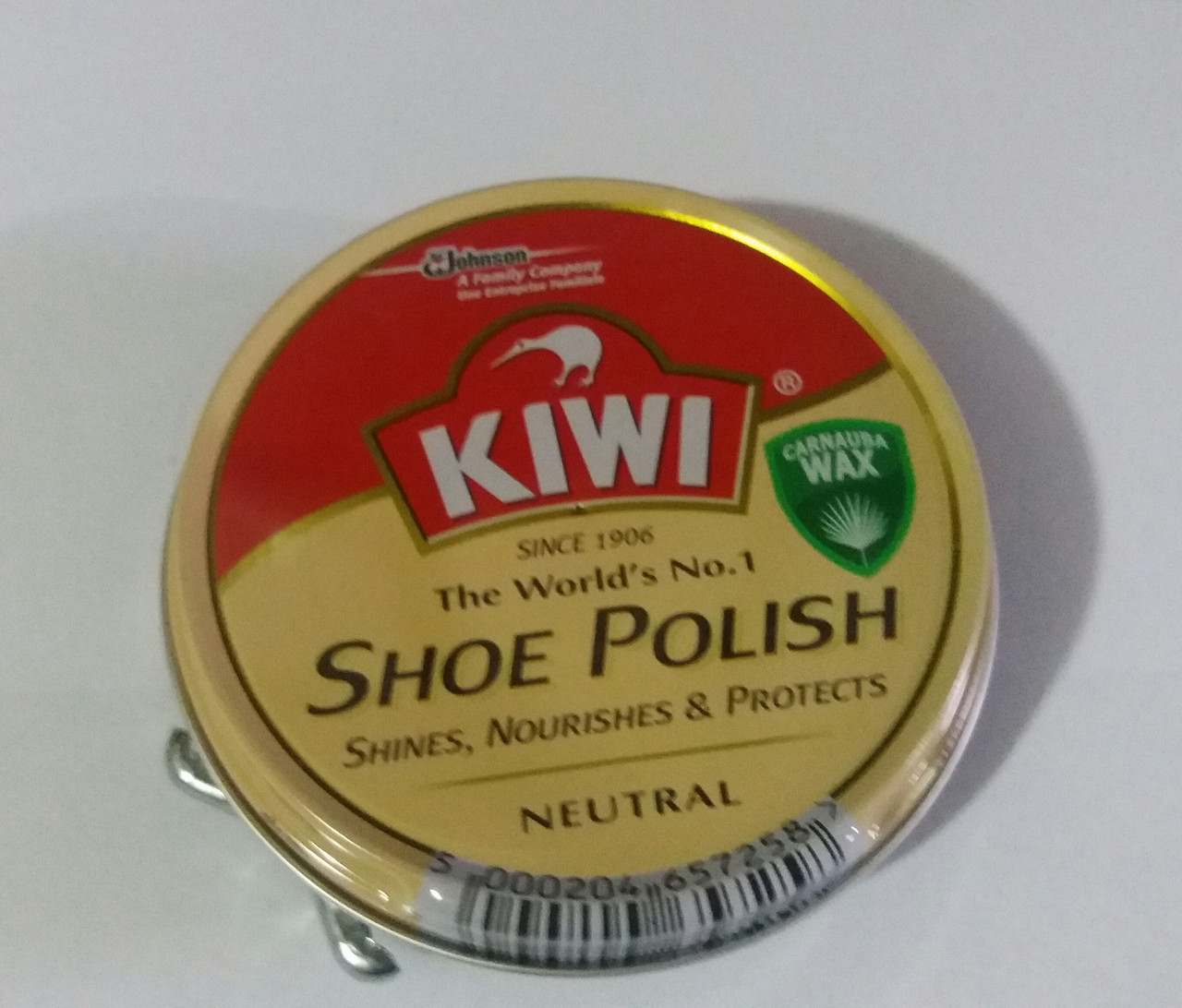 Крем для обуви Kiwi оригинал с воском бесцветный - фото 1 - id-p5225382