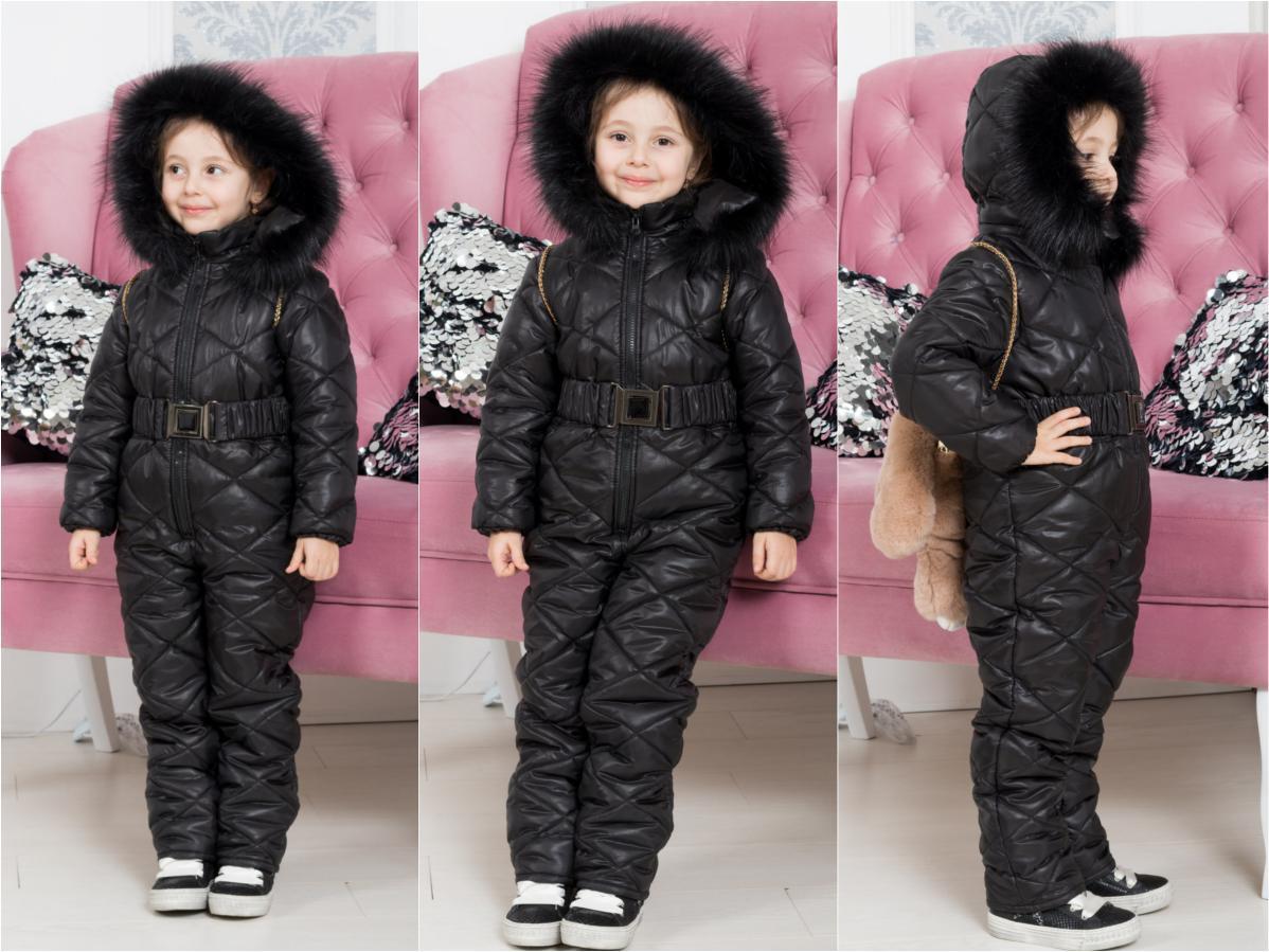 Зимний детский стеганый комбинезон для прогулок, серия мама и дочка - фото 1 - id-p5753850