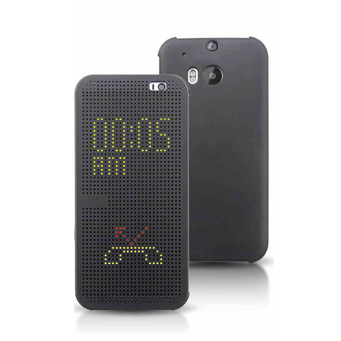 Чехол-книжка Dot View для HTC One E8 Серый - фото 1 - id-p4773648