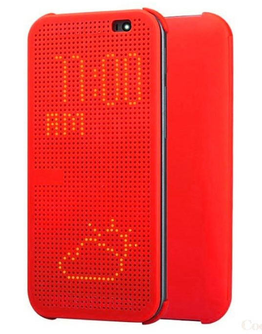 Чехол-книжка Dot View для HTC One E8 Красный - фото 1 - id-p4773649