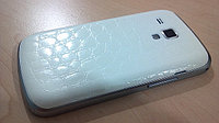 Декоративная защитная пленка для Samsung GT-S7562 Galaxy Duos аллигатор белый