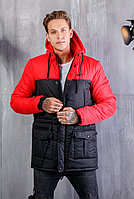 Мужская молодежная зимняя куртка парка с шнурком по талии в спортивном стиле, реплика Найк