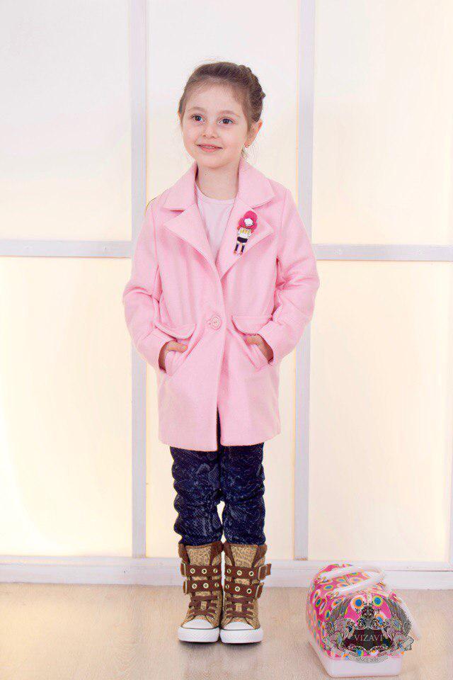 Детское элегантное шерстяное демисезонное пальто на одну пуговицу для девочки, в стиле мама-дочка - фото 1 - id-p8562412