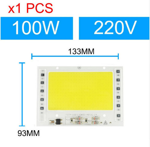 Светодиодная LED матрица 100w IC SMART CHIP 220V ( встроенный драйвер ) Тёпло белый - фото 1 - id-p5435572
