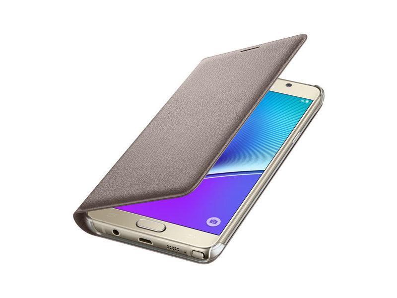 Чехол - книжка Flip Cover Samsung Galaxy Note 5 N920 Золотистый - фото 1 - id-p5436098
