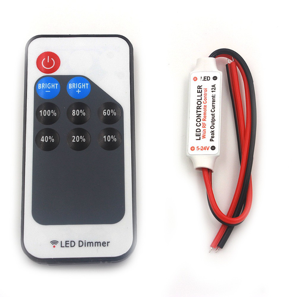 LED диммер 12A RF 72W 12V mini (9 кнопок) для светодиодной ленты - фото 1 - id-p8224526