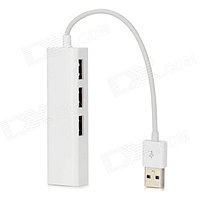 Сетевой адаптер USB hub хаб 3-портовый концентратор для MacBook, белый