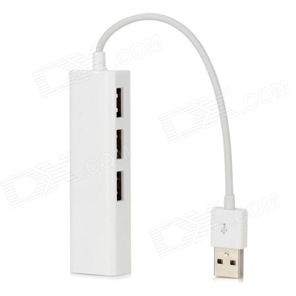 Сетевой адаптер USB hub хаб 3-портовый концентратор для MacBook, белый - фото 1 - id-p4774216