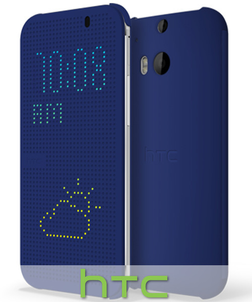 Чехол-книжка Dot View для HTC One E8 Синий - фото 1 - id-p4773647