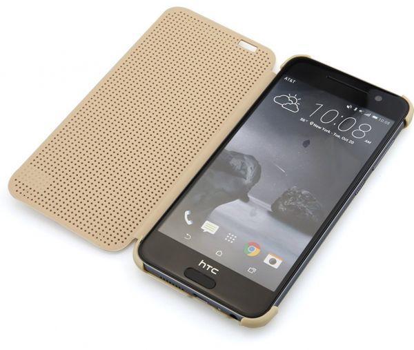 Чехол-книжка Dot View для HTC One X9 Бежевый - фото 1 - id-p5435454