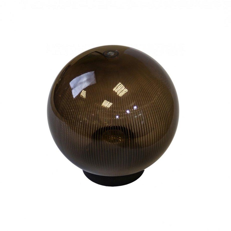 11-77 (НТУ 02-60-205) Уличный светильник-шар с основанием, 200мм,рассеиватель ПММА,призма дымчатый - фото 1 - id-p9020244