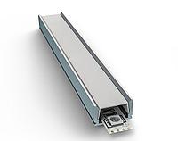08-01 Профиль алюминиевый прямой накладной для светодидной ленты, анодированный,серебро, 2 м., индивидуальная упаковка (3011)