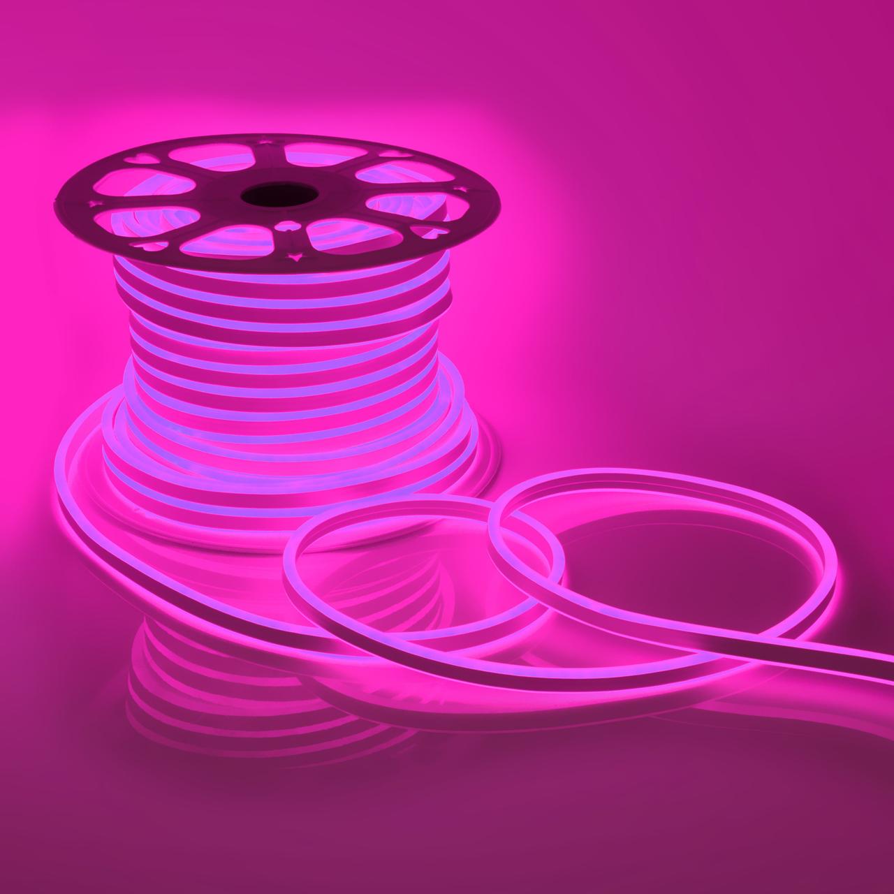 10-80 Светодиодный НЕОН (две стороны свечения), 6Вт/м, 8.5х18.5 мм, Розовый - фото 1 - id-p9020279