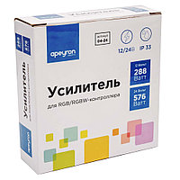 04-24 Усилитель для RGB / RGBW ленты, 12-24В, 384/768Вт, 4X8 А, 90*90*24 мм