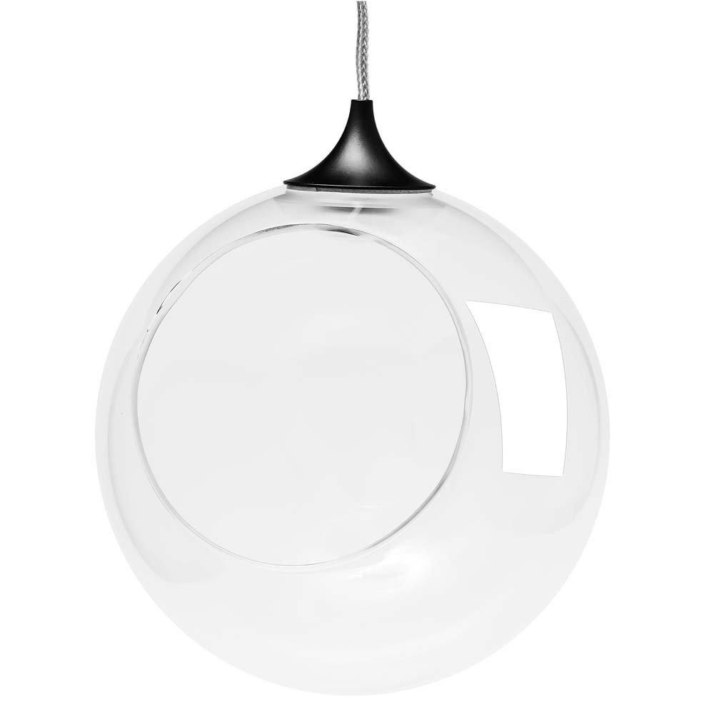 FT-11 Фитосветильник подвесной, светодиодный, стеклянный шар ?120мм, 1Вт, кабель 1м, черный - фото 1 - id-p8933943
