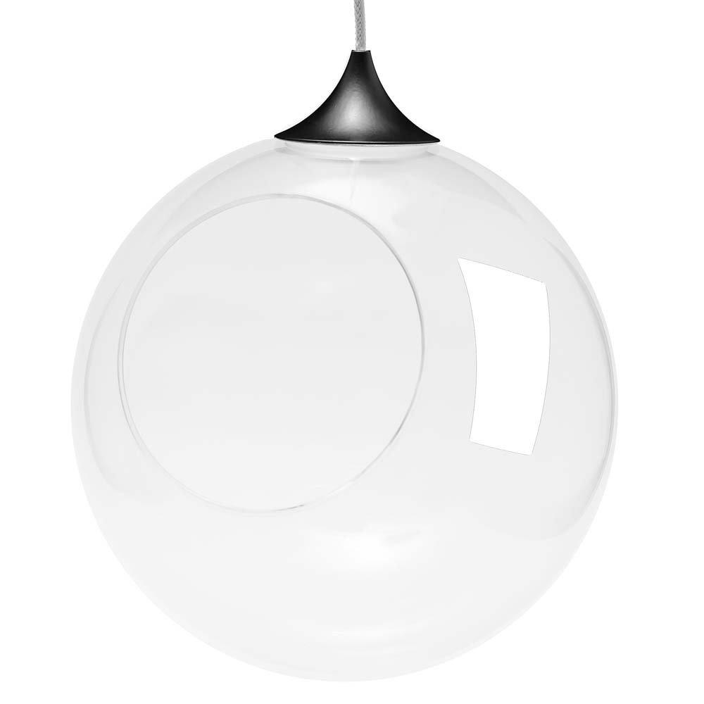 FT-15 Фитосветильник подвесной, светодиодный, стеклянный шар ?200мм, 1Вт, кабель 1м, черный - фото 1 - id-p8933970