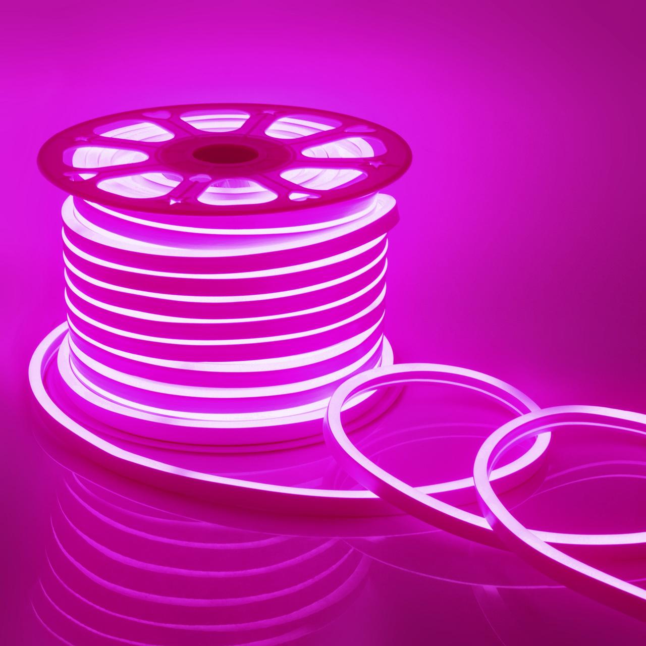 10-75 Светодиодный НЕОН, 8Вт/м, 10.5х18.5 мм, Розовый - фото 1 - id-p9020703