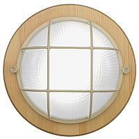 ДБО 03-6-012 Свет-к светодиодный круг с решеткой клен,6Вт,600Лм,IP54,дерево,алюм,стекло