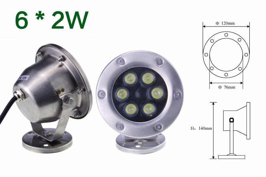 Подводный светодиодный светильник Ecolend 6*2W RGB - фото 1 - id-p9022792