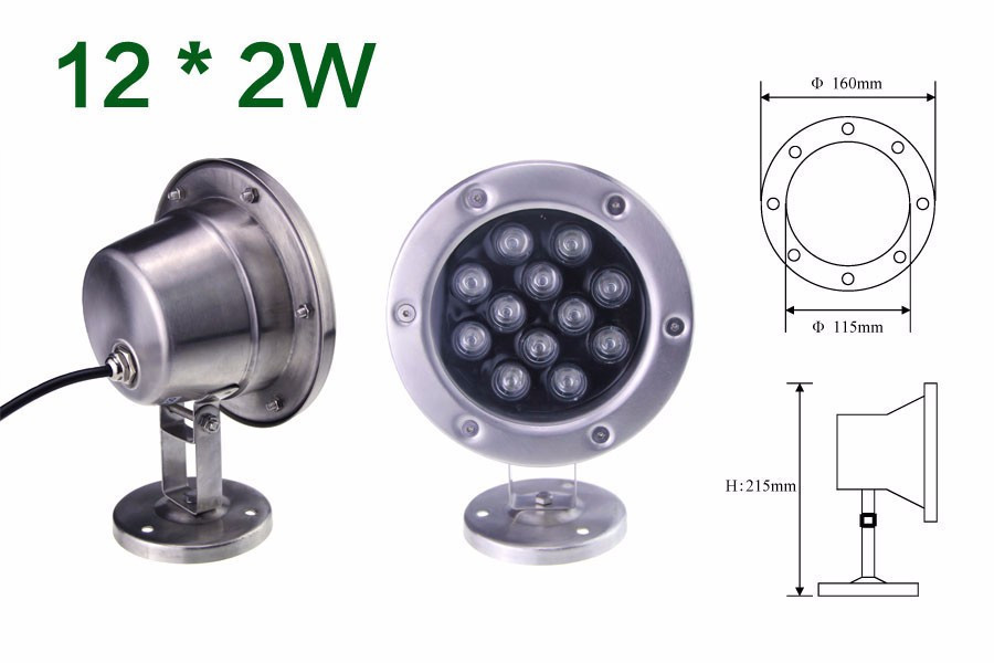 Подводный светодиодный светильник Ecolend 9*2W RGB - фото 1 - id-p9022793