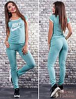 Летний спортивный костюм легкий: футболка и штаны с карманами, реплика Nike