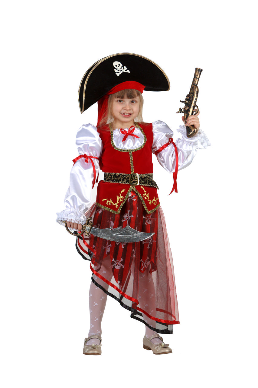 Карнавальный костюм пиратки 28 (4-5 лет) - фото 1 - id-p9071344